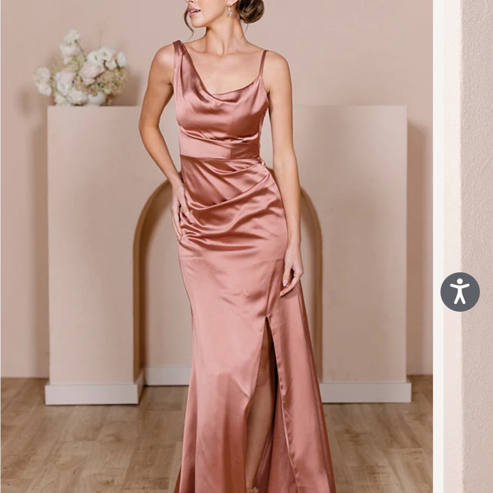 Maxine satin dress/gold champagne
